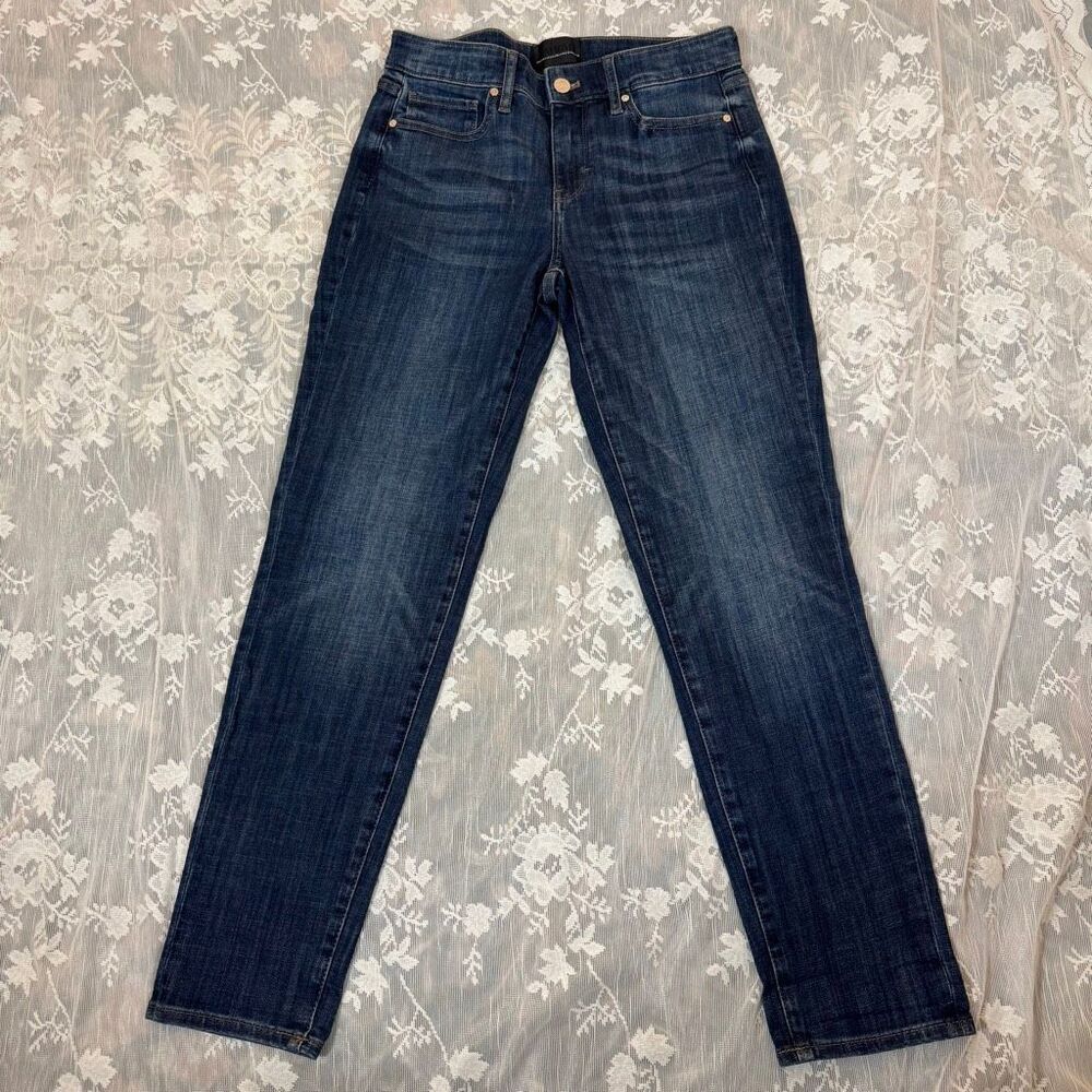 White House Black Market Women's Straight Leg Jeans - Indigo Blue Wash